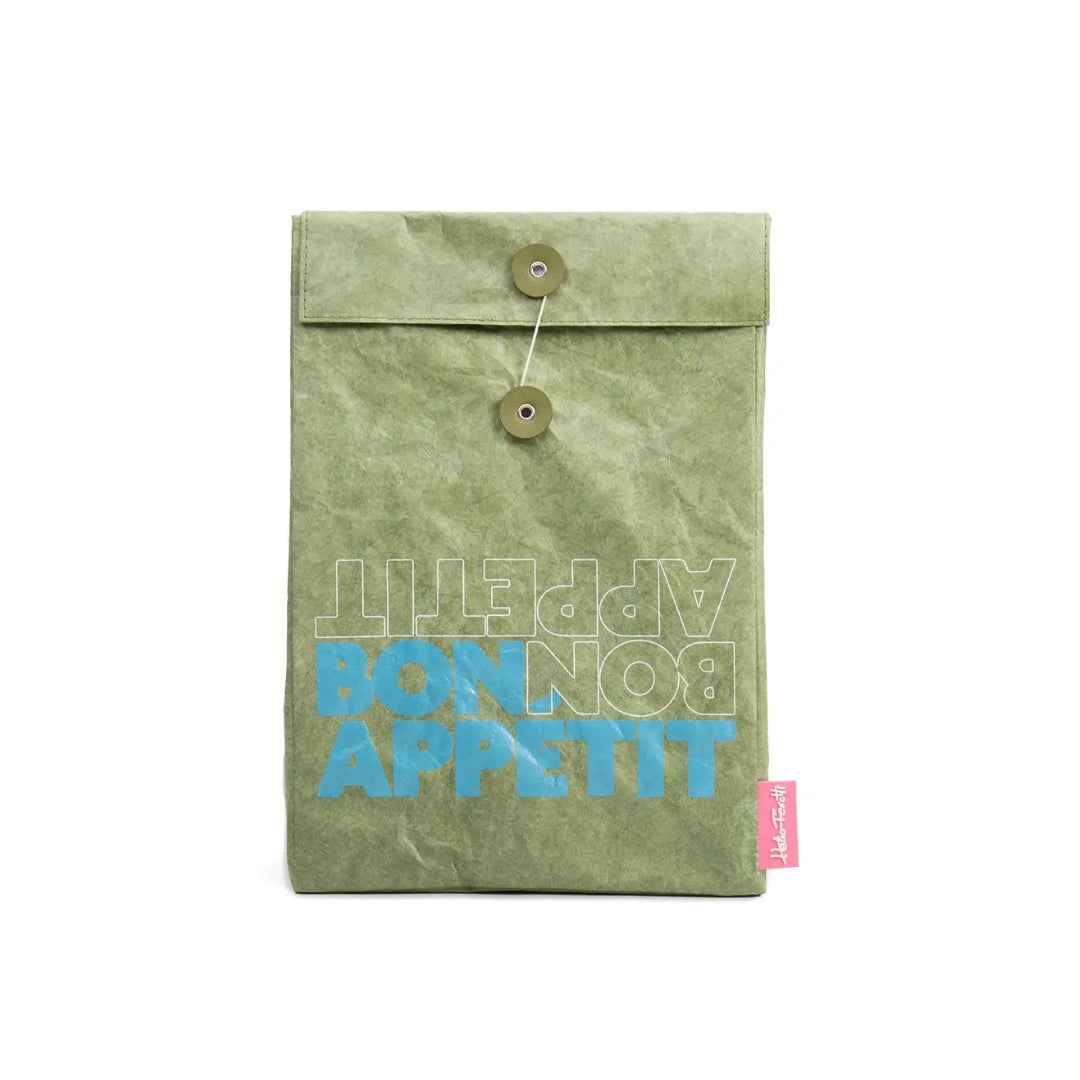 Bolsa de almuerzo vintage verde - Helio Ferretti