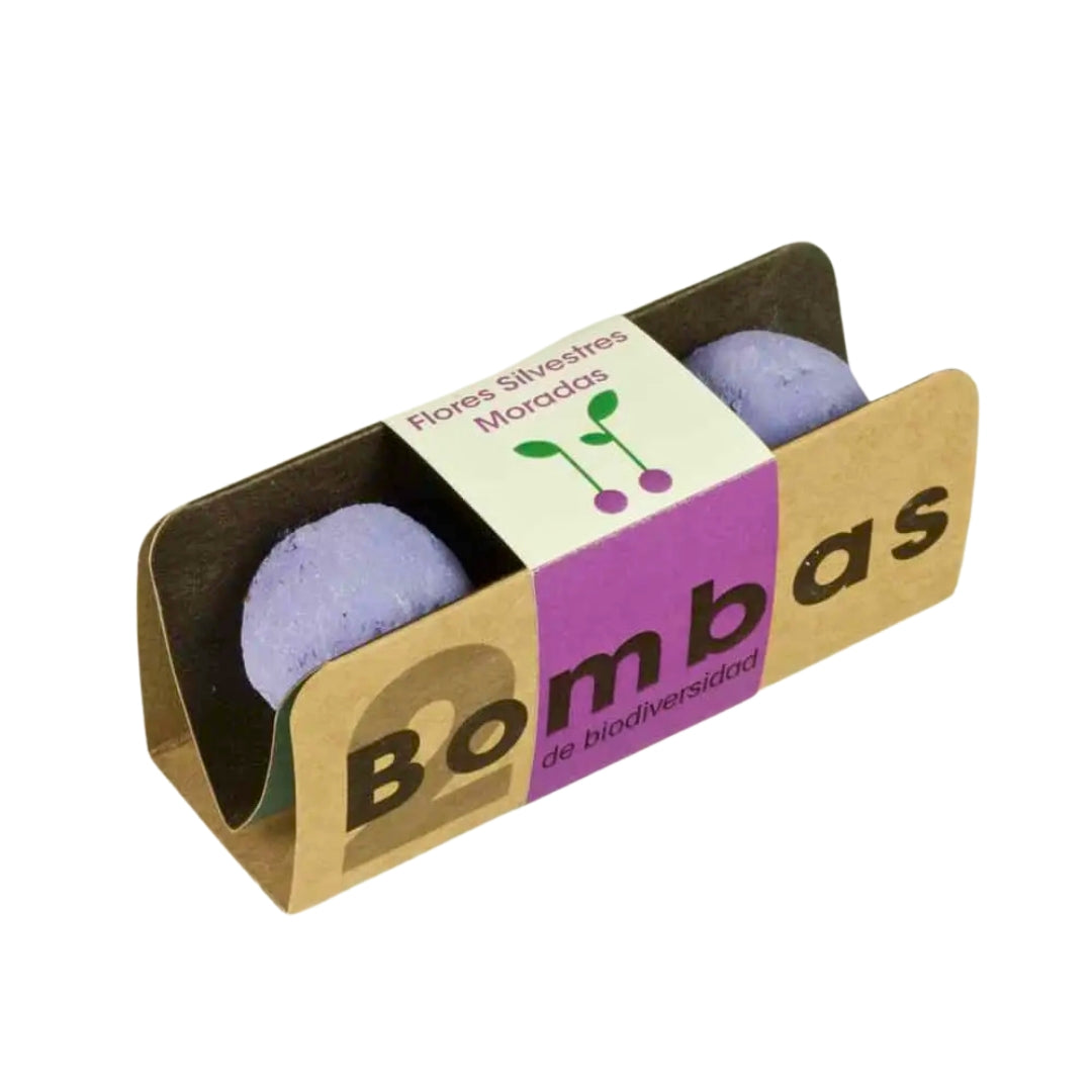 Bombas de biodiversidad “Flores silvestres moradas” - Resetea