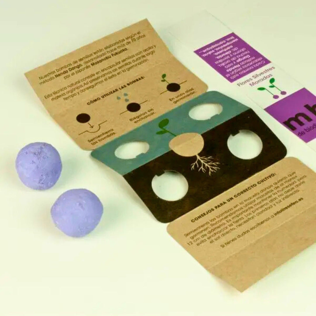 Bombas de biodiversidad “Flores silvestres moradas” - Resetea