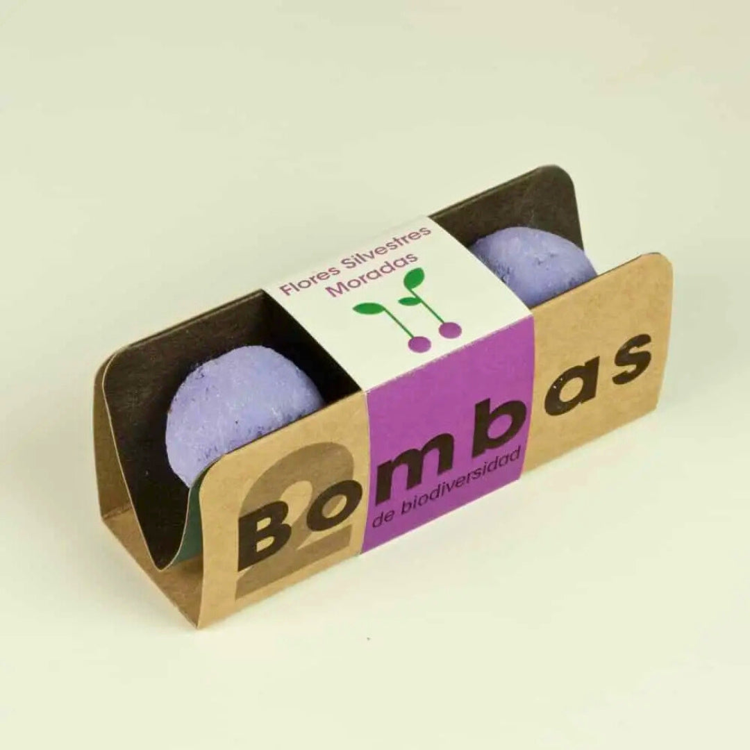 Bombas de biodiversidad “Flores silvestres moradas” - Resetea