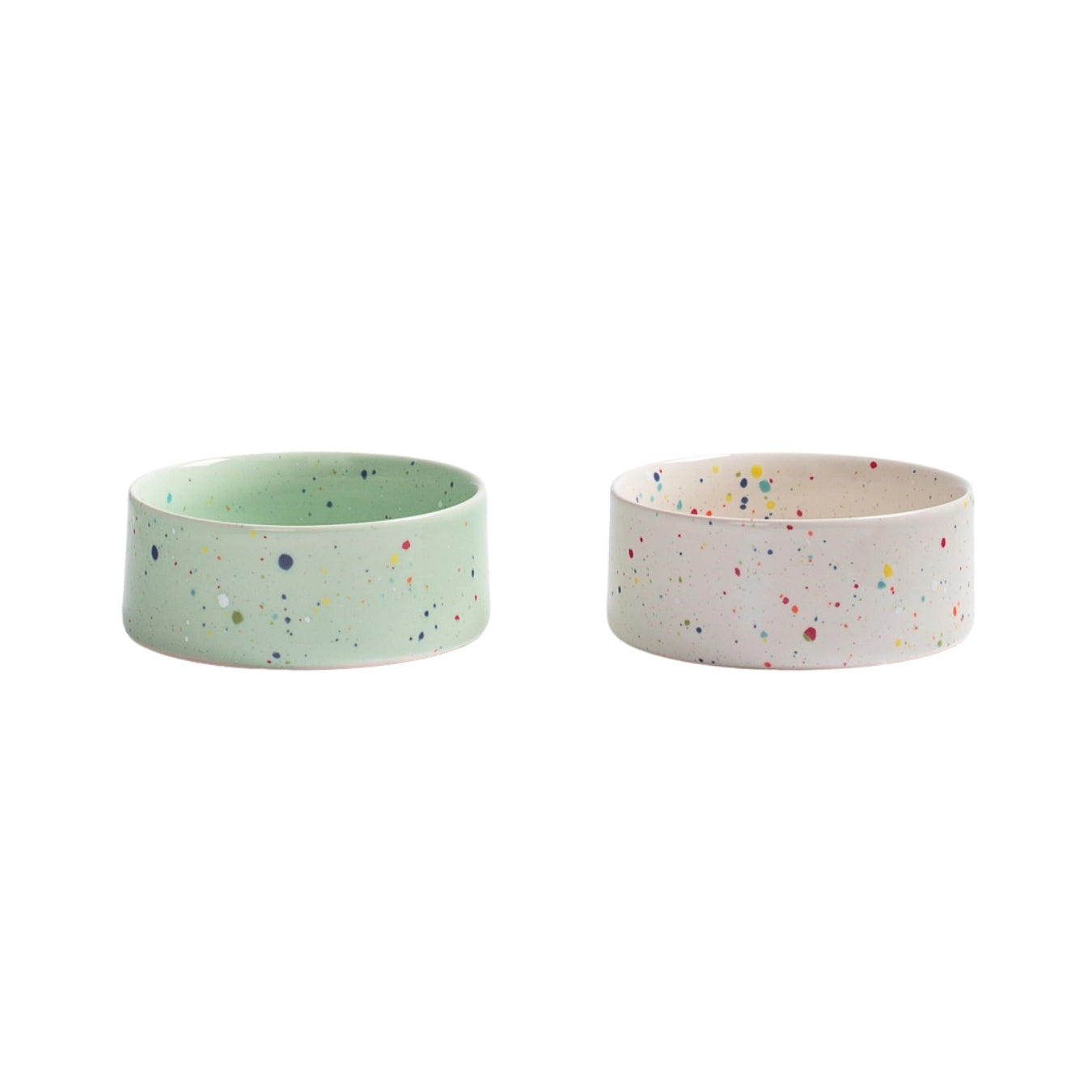 Juego de 2 cuencos para mascotas New Party, 16,5 cm, blanco y verde - Egg Back Home