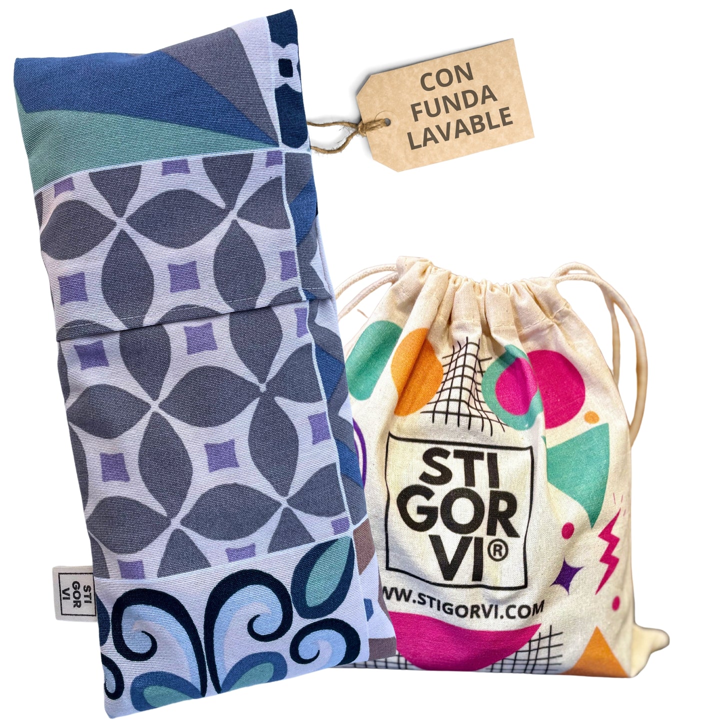 Saco Térmico Artesanal con funda Mosaico - Stigorvi