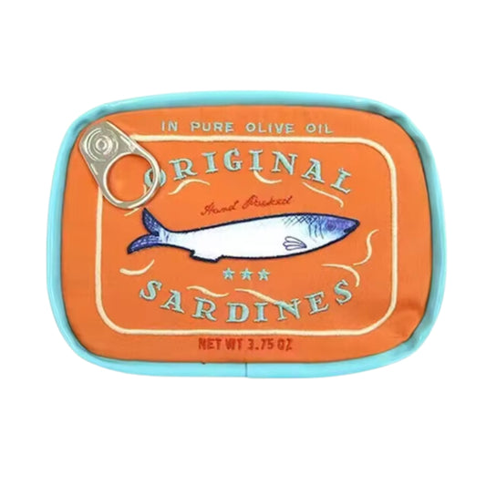 "Sardine Chic" – La Bolsa de Viaje Más Divertida y Original 🐟✨  (Naranja)