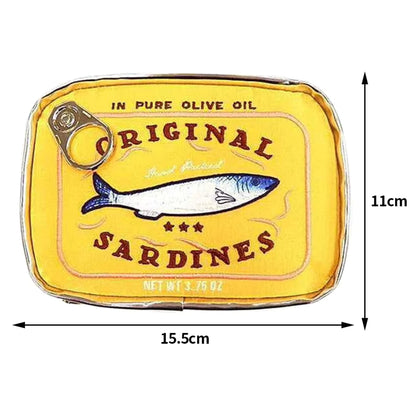 "Sardine Chic" – La Bolsa de Viaje Más Divertida y Original 🐟✨  (Azul)