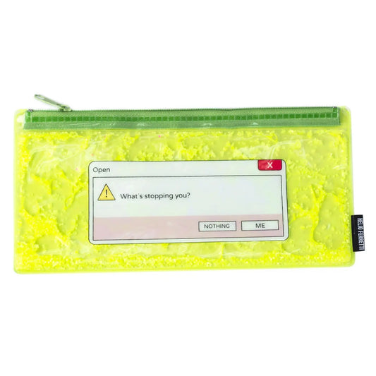 GlitterFlow – Estuche Líquido Amarillo Fluor 🌟✨